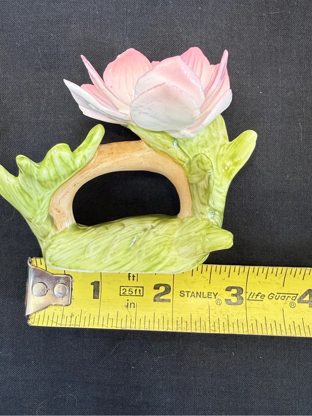 Porcelain Bone China Pink Anemone Flower Napkin Rings 6 Piece Lot Bloomingdale’s